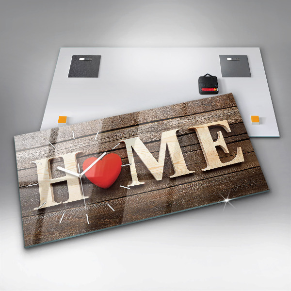 Horloge rectangulaire horizontale 'La maison de l''inscription'