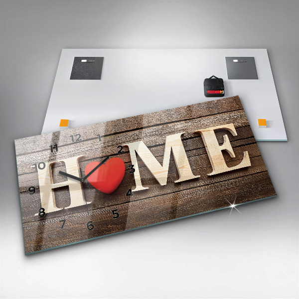 Horloge rectangulaire horizontale 'La maison de l''inscription'