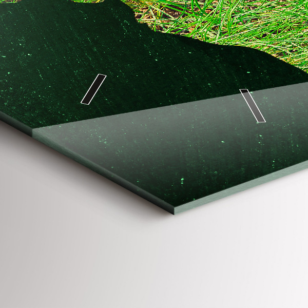 Horloge rectangulaire horizontale 'Carte du monde de l''herbe'