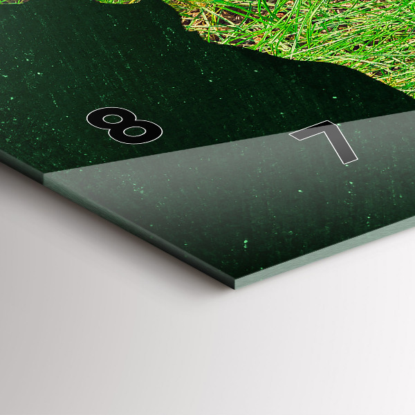 Horloge rectangulaire horizontale 'Carte du monde de l''herbe'