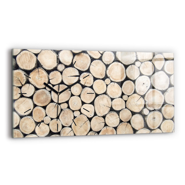 Horloge rectangulaire horizontale 'Souches d''arbres coupées'