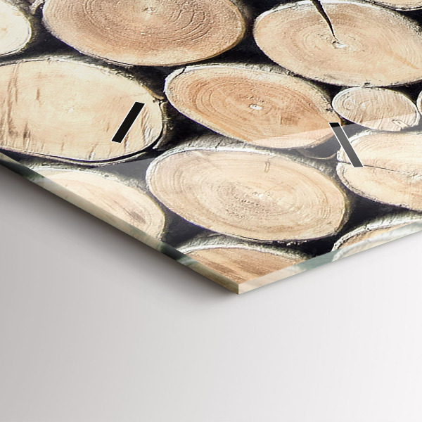 Horloge rectangulaire horizontale 'Souches d''arbres coupées'