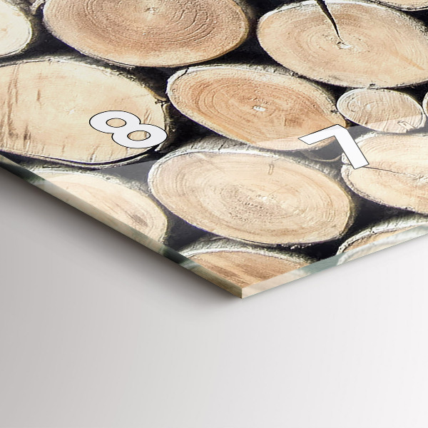 Horloge rectangulaire horizontale 'Souches d''arbres coupées'