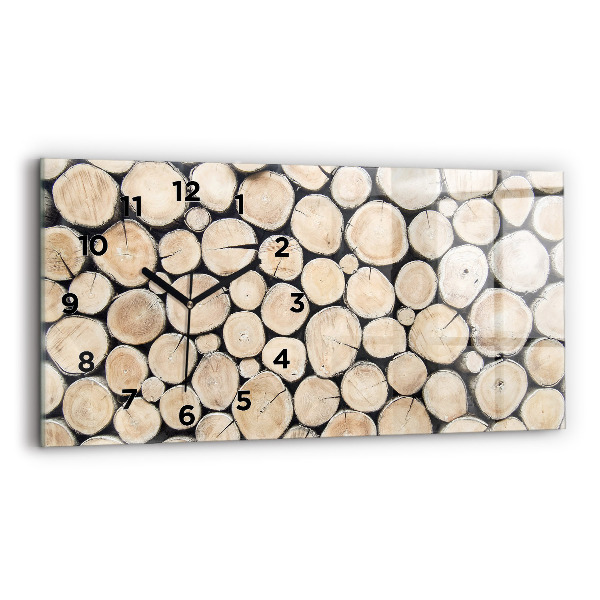 Horloge rectangulaire horizontale 'Souches d''arbres coupées'