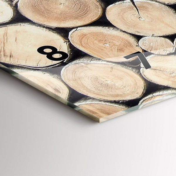 Horloge rectangulaire horizontale 'Souches d''arbres coupées'