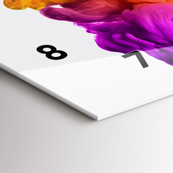 Horloge rectangulaire horizontale Arc-en-ciel de couleurs