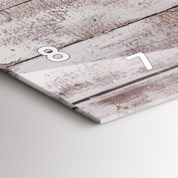 Horloge rectangulaire horizontale Planches de bois clair