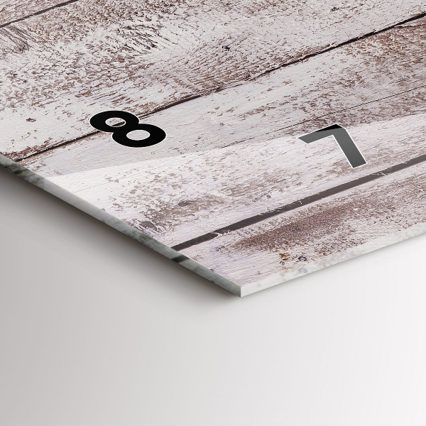 Horloge rectangulaire horizontale Planches de bois clair