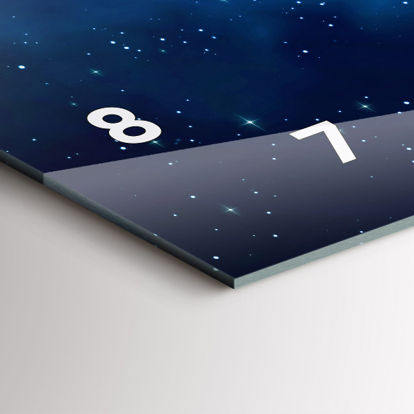 Horloge rectangulaire horizontale Étoiles du ciel sombre