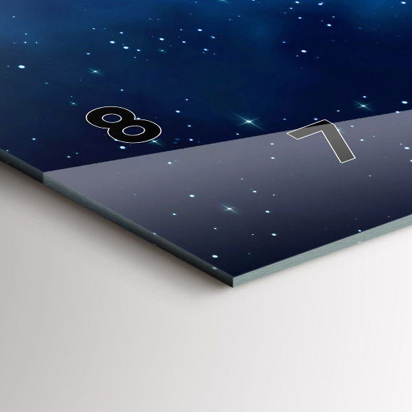 Horloge rectangulaire horizontale Étoiles du ciel sombre