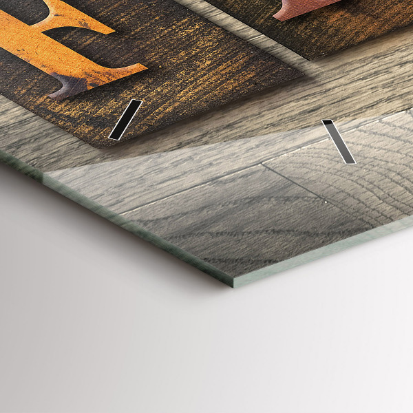 Horloge rectangulaire horizontale 'La famille d''inscriptions'