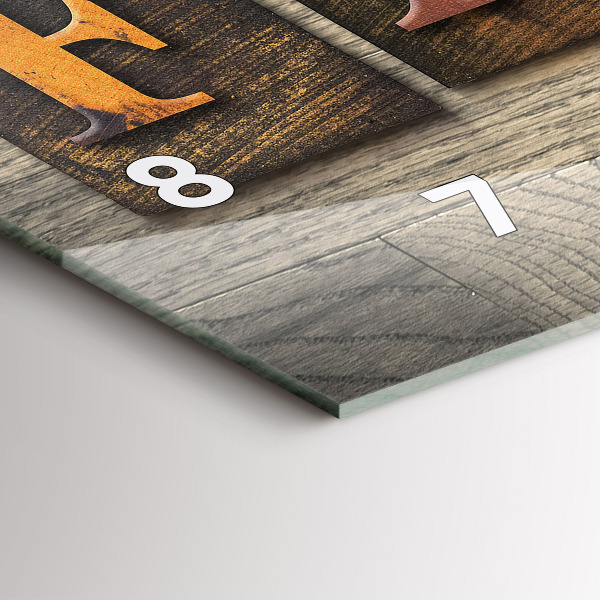 Horloge rectangulaire horizontale 'La famille d''inscriptions'