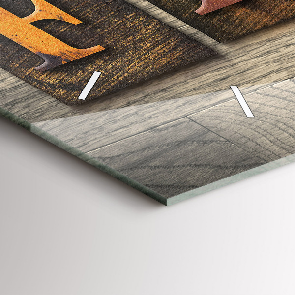 Horloge rectangulaire horizontale 'La famille d''inscriptions'