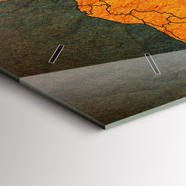 Horloge rectangulaire horizontale Carte du monde