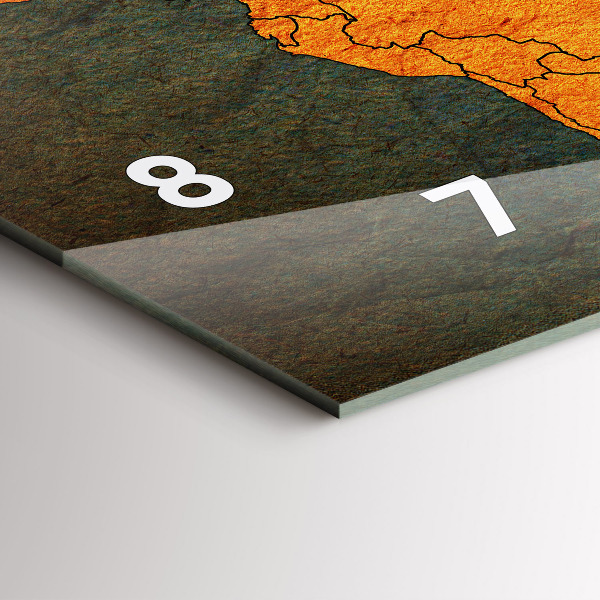 Horloge rectangulaire horizontale Carte du monde