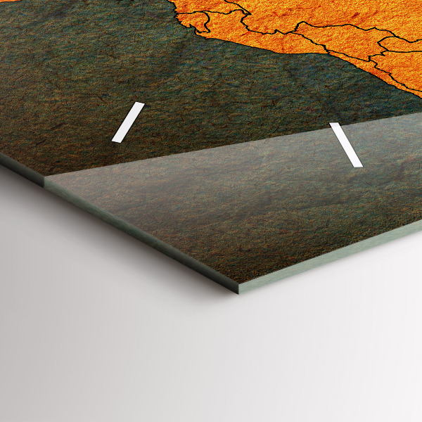 Horloge rectangulaire horizontale Carte du monde