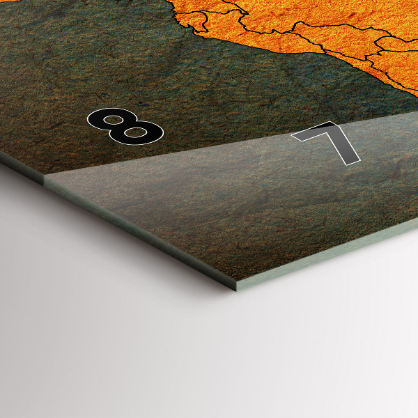 Horloge rectangulaire horizontale Carte du monde