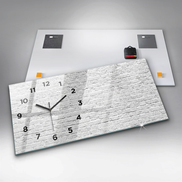 Horloge rectangulaire horizontale Mur de briques