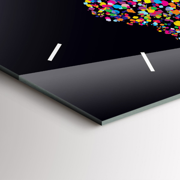 Horloge rectangulaire horizontale Carte du monde faite de points