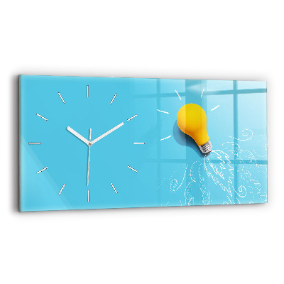 Horloge murale horizontale 'Dessin d''ampoule'