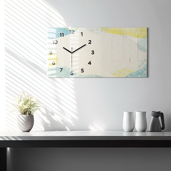 Horloge murale horizontale Cadre de modèle