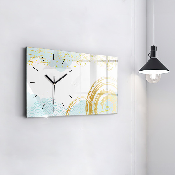 Horloge murale horizontale Motif décoratif