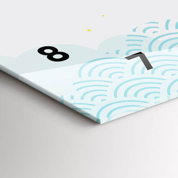 Horloge murale horizontale Motif décoratif