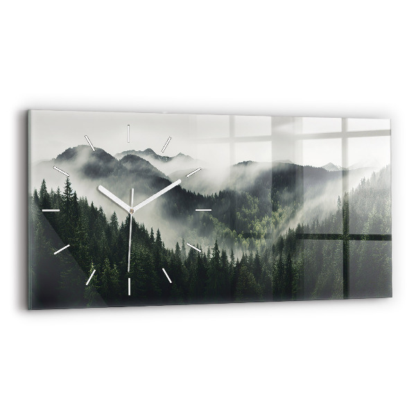 Horloge murale horizontale Paysage forestier