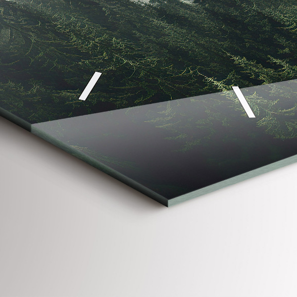 Horloge murale horizontale Paysage forestier