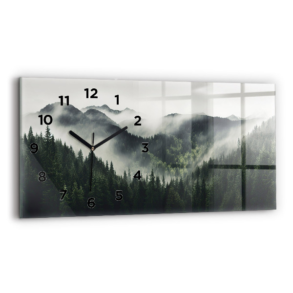 Horloge murale horizontale Paysage forestier
