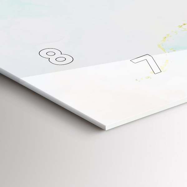 Horloge murale horizontale Aquarelle marbrée