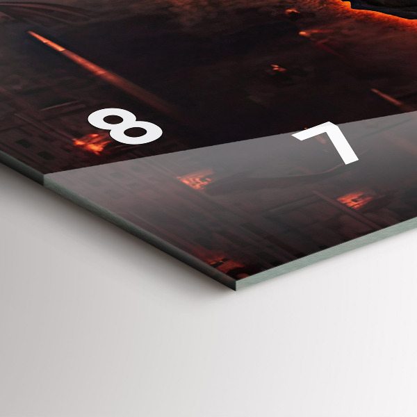 Horloge murale horizontale Carte du monde