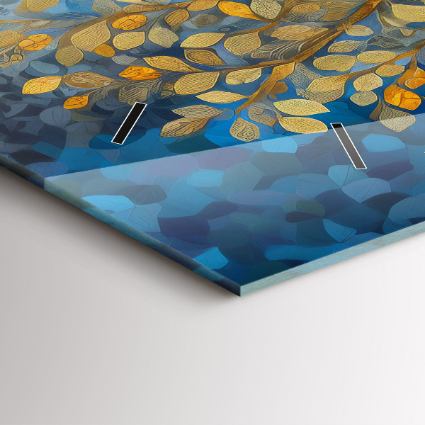 Horloge murale horizontale Arbre abstrait