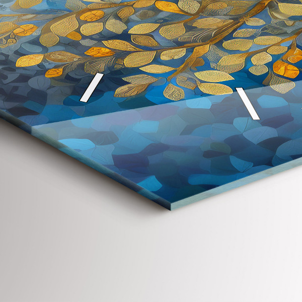 Horloge murale horizontale Arbre abstrait