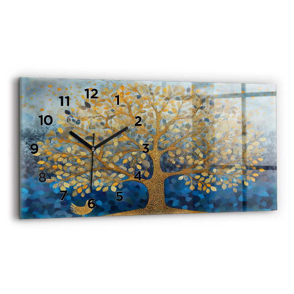 Horloge murale horizontale Arbre abstrait