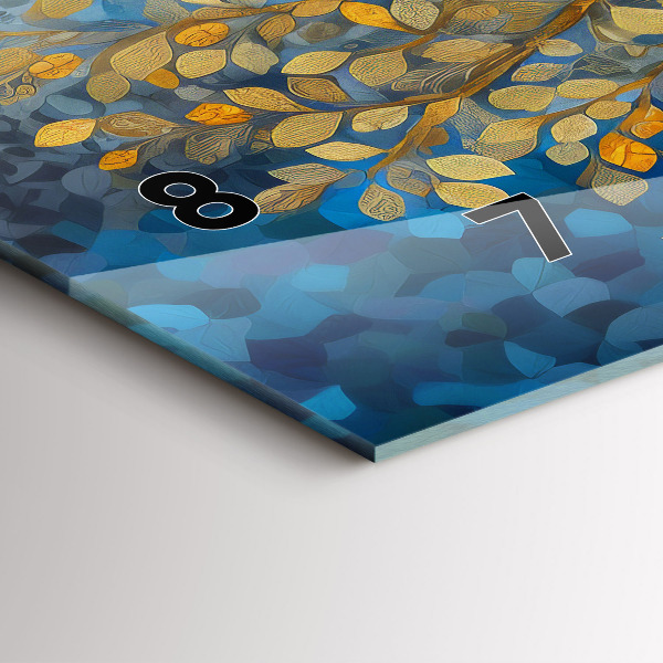 Horloge murale horizontale Arbre abstrait