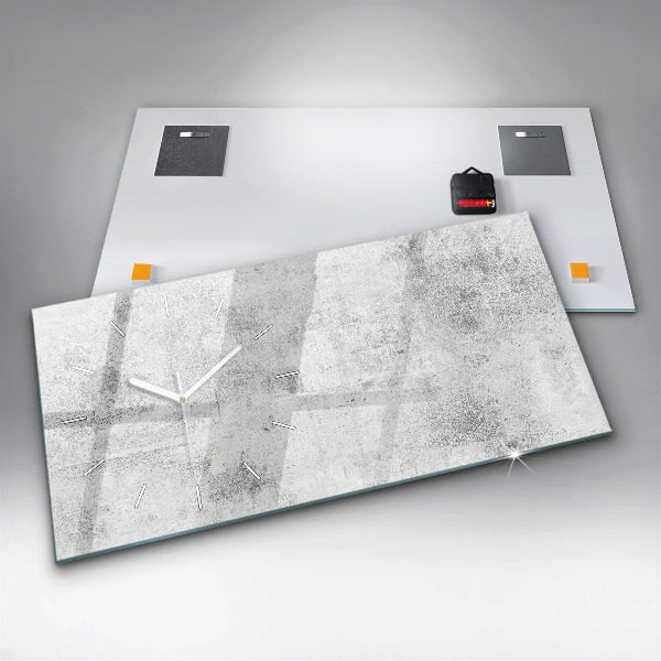 Horloge murale horizontale Mur en béton