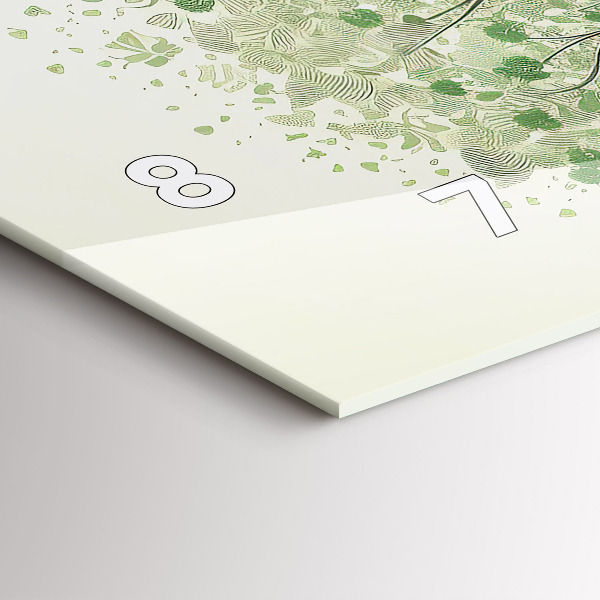 Horloge murale horizontale Nature des grands arbres