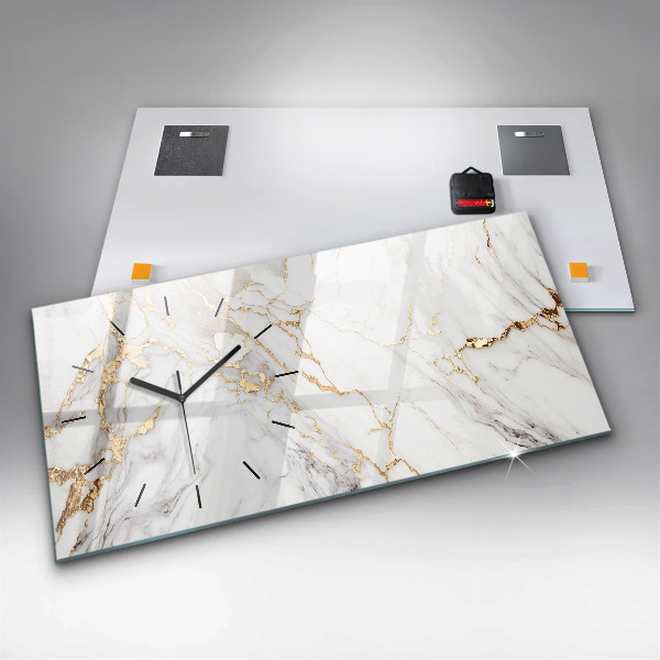 Horloge murale horizontale Marbre décoratif