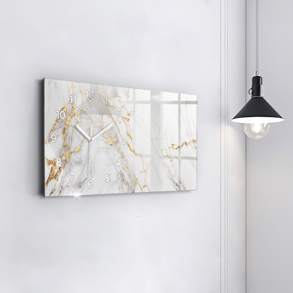 Horloge murale horizontale Marbre décoratif