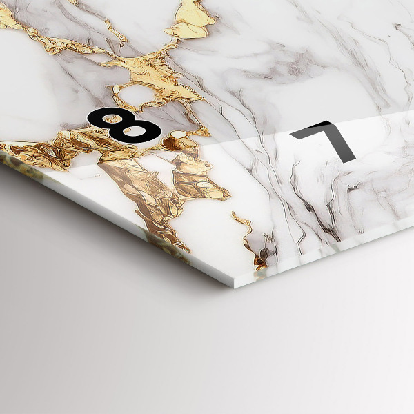 Horloge murale horizontale Marbre décoratif