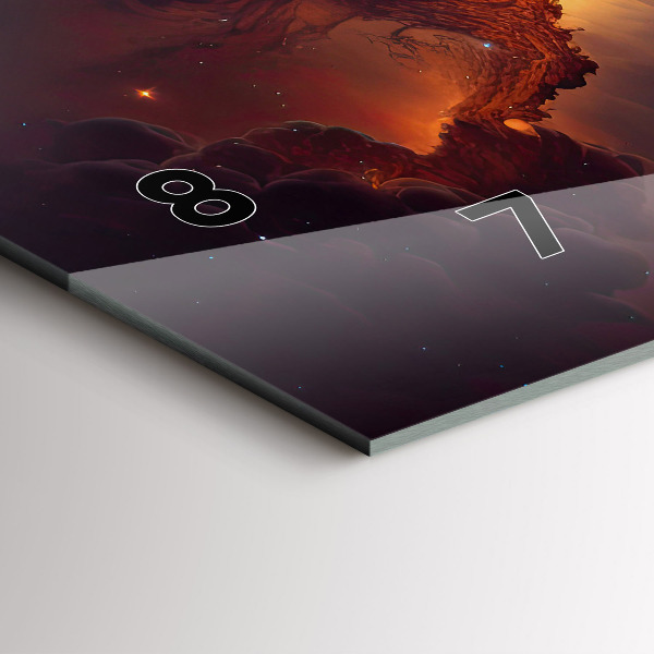 Horloge murale horizontale Le monde cosmique des étoiles