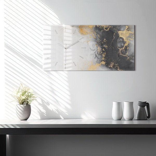 Horloge murale horizontale 'L''art du marbre'