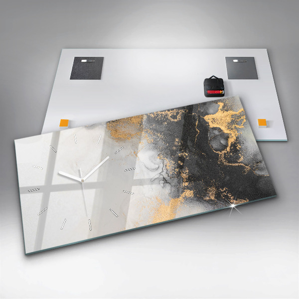 Horloge murale horizontale 'L''art du marbre'