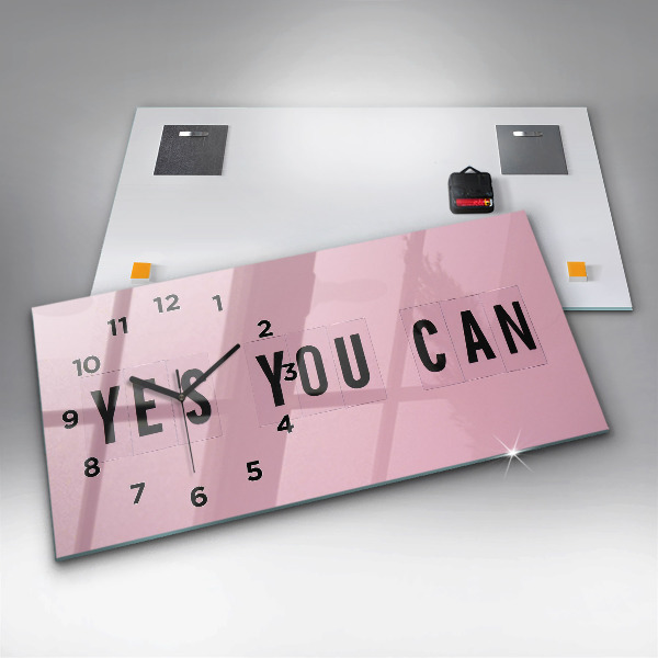 Horloge murale horizontale Oui, tu peux