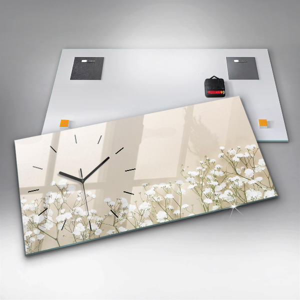 Horloge murale horizontale Fleurs en fleurs
