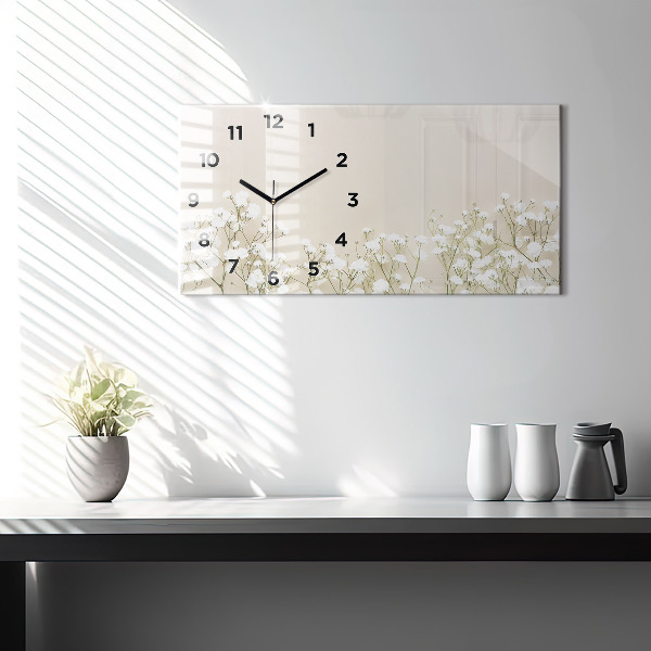 Horloge murale horizontale Fleurs en fleurs