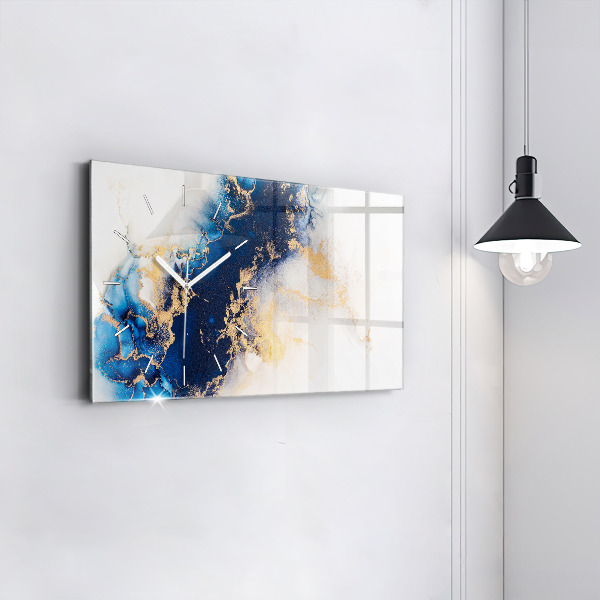 Horloge murale horizontale Motif en marbre