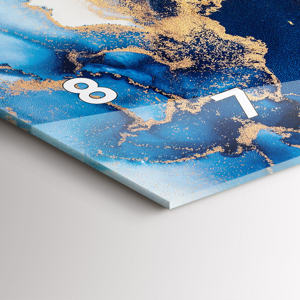 Horloge murale horizontale Motif en marbre