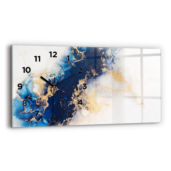 Horloge murale horizontale Motif en marbre